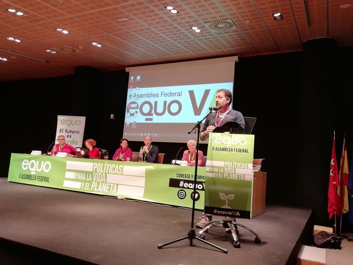 AnaMarAlvarez_'s tweet photo. Nuestra #VAsambleaEQUO nos saluda @Pedro_delcura, alcalde de #Rivas, reconoce nuestro papel para convertir nuestras ciudades en sostenibles.
Continuamos con @europeangreens, Evelyne Huytebroeck recuerda la necesidad de gobiernos progresistas, caminarán junto a nosotras
#requoVA https://t.co/87dN3Wj0LO