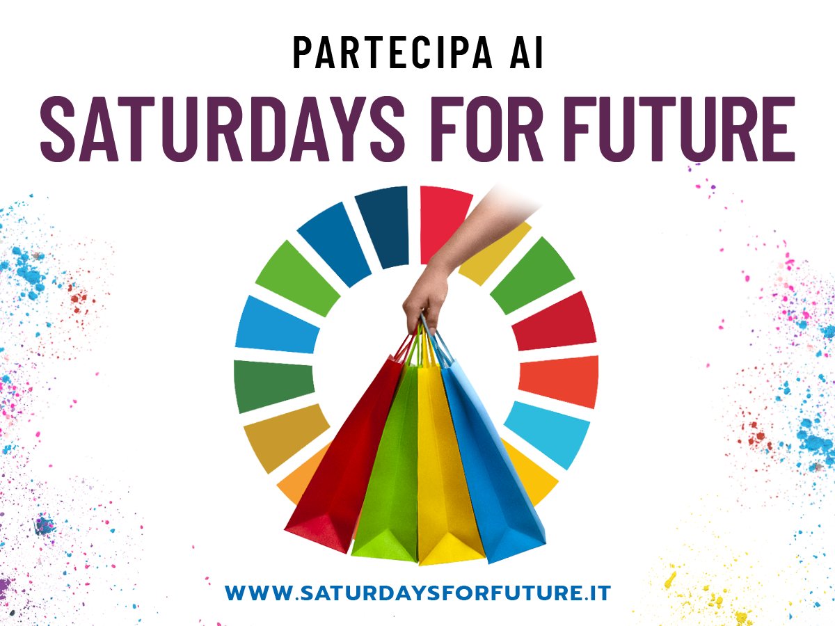 Oggi seconda tappa #SaturdaysforFuture per consumo e produzione responsabili #SDG12 #Agenda2030. 
Per evitare gli sprechi, ridurre i rifiuti, riciclare e scegliere i prodotti con più attenzione, partecipa e scopri iniziative in tutta Italia su saturdaysforfuture.it