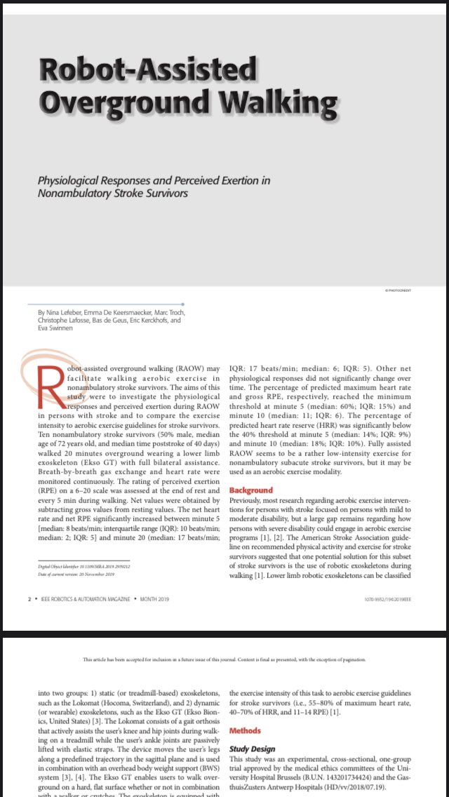 Rehabilition Research (@rere_research) on Twitter photo New RERE Paper (Nina Lefeber et al.) published: "Robot-assisted overground walking: Physiological responses and perceived exertion in nonambulatory stroke survivors" IEEE Robotics & Automation Magazine. <a href="/RERE_Research/">Rehabilition Research</a> <a href="/brubotics/">BruBotics VUB</a> #RevArte #robotics #stroke #IEEE <a href="/EksoBionics/">Ekso Bionics</a> New RERE Paper (Nina Lefeber et al.) published: "Robot-assisted overground walking: Physiological responses and perceived exertion in nonambulatory stroke survivors" IEEE Robotics & Automation Magazine. <a href="/RERE_Research/">Rehabilition Research</a> <a href="/brubotics/">BruBotics VUB</a> #RevArte #robotics #stroke #IEEE <a href="/EksoBionics/">Ekso Bionics</a>