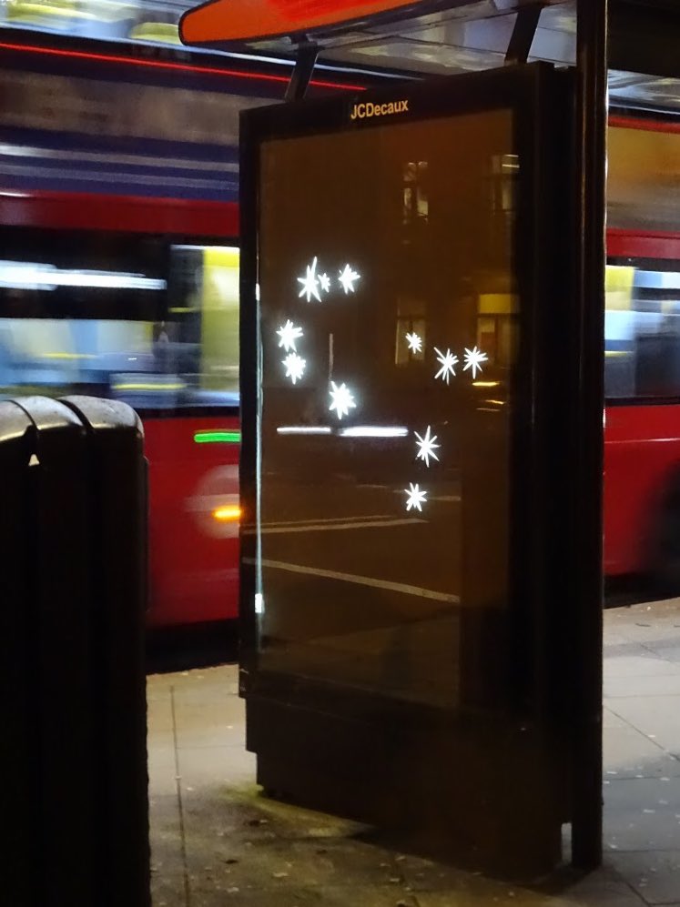 protestencil's tweet photo. Beneath the ads, the stars! #NoAdDay collaboration with Aqueerius. https://t.co/Tuu1HeVT9w