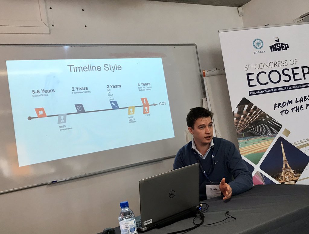 ECOSEP Jdc co-chair talking about the U.K. training path for SEM in the ECOSEP trainee workshop <a href="/EcosepInfo/">ECOSEP</a> @INSEP_PARIS