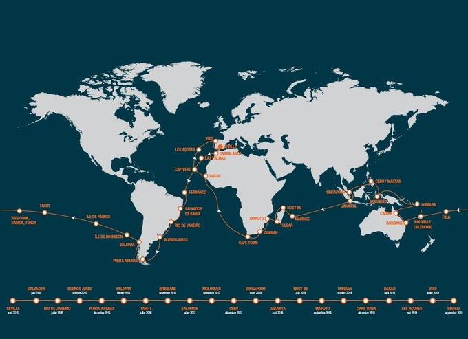 BalearsFCiencia's tweet photo. Anem #DeViatge seguint la ruta de Elcano y Magallanes arreu del món 🗺️ i ens ho conta @YaizaSBQ, bióloga marina i navegant i coordinadora científica de la "Ocean Mapping Expedition", on podeu trobar més info del projecte aquí: https://t.co/LumHFwSggI 🌊 https://t.co/MFETH4p2V7