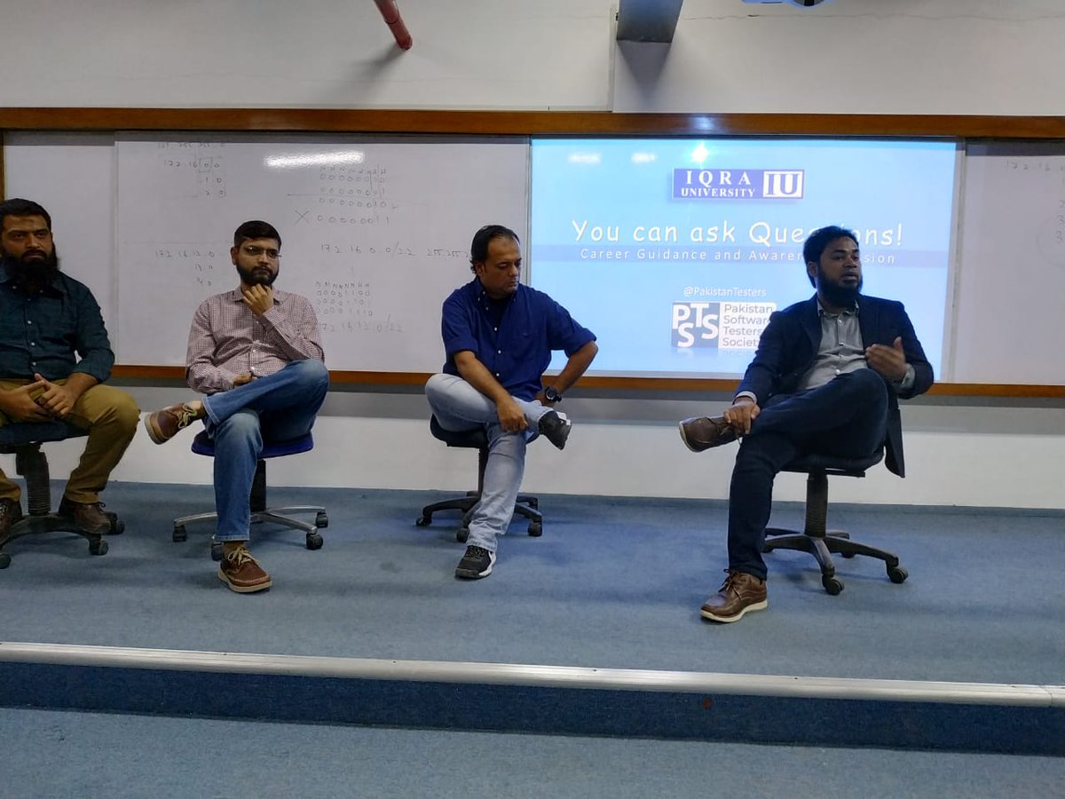 PakistanTesters's tweet image. There is an imminent need to change Student mindsets about Quality Assurance in Academia. The very hindrance to change is coming from the students.

We are grateful for the staff and faculty of Iqra University  for arranging this session

#OneCommunity #PakistanTesters #PSTS