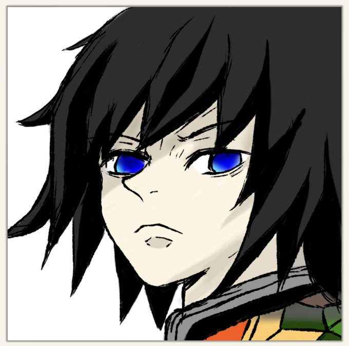 dropさんがTwitterに投稿した冨岡義勇(鬼滅の刃)のイラスト。