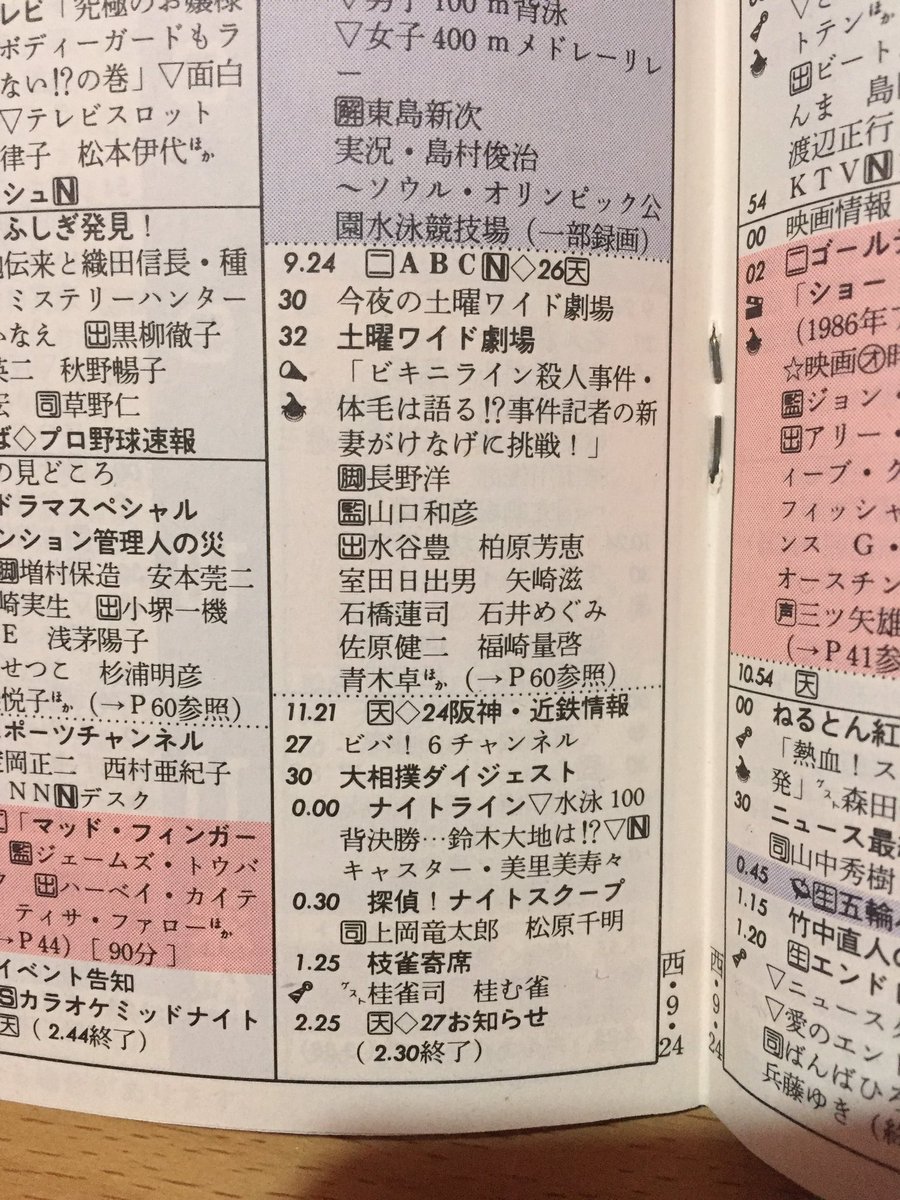 ときめき ぺぱーみんとくらぶ No Twitter 今日の土曜ワイド劇場はビキニライン殺人事件です 出演者は水谷豊 柏原芳恵 室田日出男 ほか