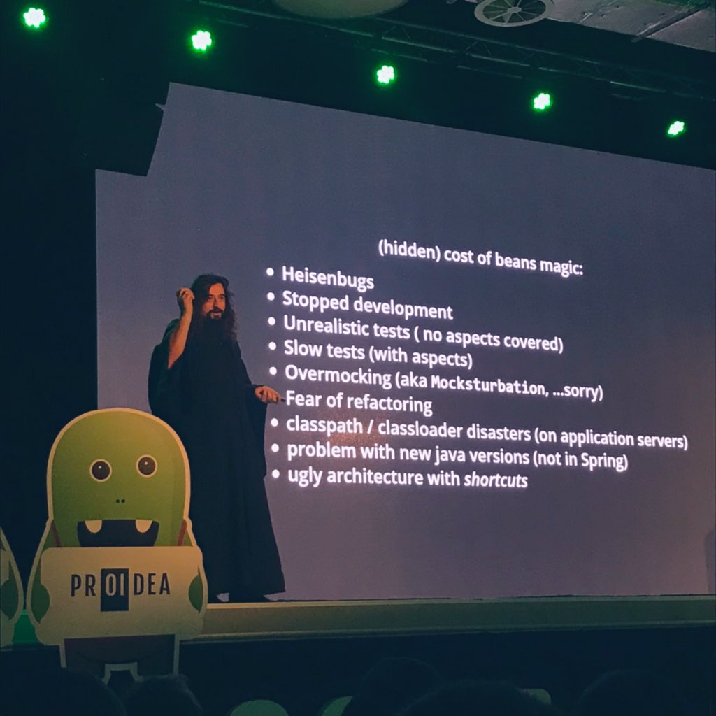 meldmy's tweet image. Spring magic looks simple, but it doesn’t. The abstraction is often quite weak. @jarek000000 told about magic in code, even referred to @jdegoes at #ByteMyCode