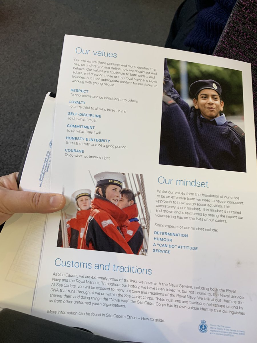 At SW Sea Cadets Area Conference and loving this document. This is why <a href="/SeaCadetsUK/">Sea Cadets</a> is such a brilliant youth organisation.
