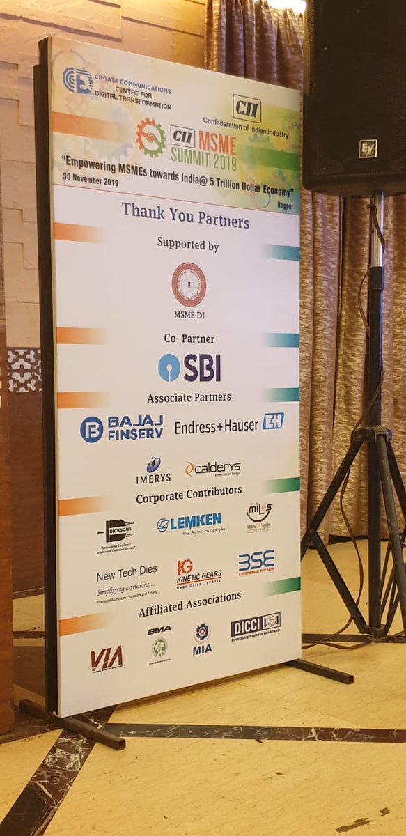 Centre4DT's tweet photo. Proud to Co-Host the 5th CII MSME Summit 2019 at Nagpur, India along with @FollowCII WR
#CIIMSMESummit #CII4WR
@TheOfficialSBI @sanjivrbajaj @Endress_Hauser @calderys
#DigitalTransformation @CIIEvents https://t.co/kCWNbTA7Mx