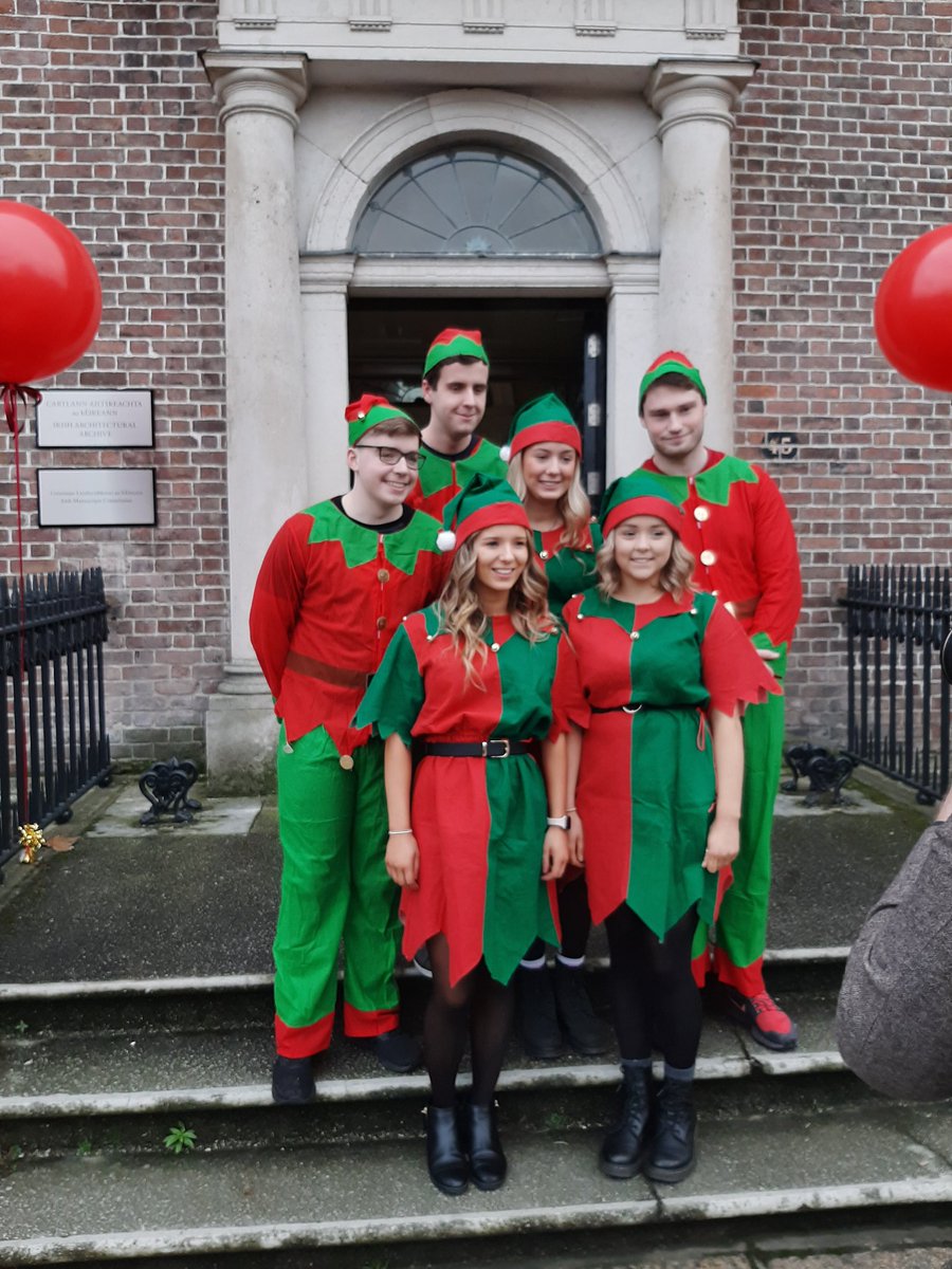 Elves ready  for action at <a href="/Arch_Archive/">ArchitecturalArchive</a> 45 <a href="/MerrionSqDub/">Merrion Square</a> just waiting for the man in the  red suit #christmasonthesq
