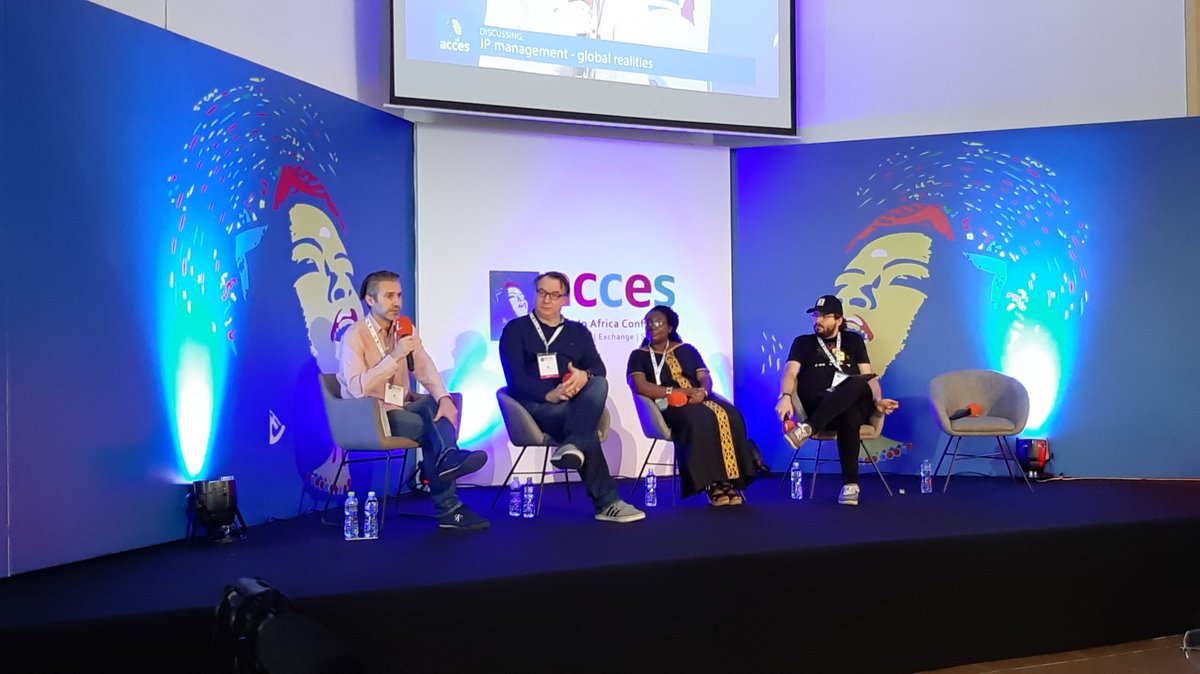 samcillabaakojr's tweet photo. Ongoing #ACCE2019
Discussing IP Management - Global Realities with Vladimir Phillippov (Founder & CEO - Heaven 11, Ireland), Diana Hopeson ( Founder & CEO - Gh Music Publishing & Management, Ghana) and Xavier Collin ( Foundrler & President - WTPL Music, France) https://t.co/pjnyf1LfIu