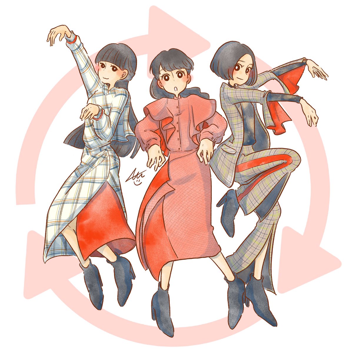 「さいせいせいっ #perfume #prfm #再生 」|朝と海のイラスト