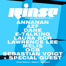 RinseFrance's tweet photo. Pour la toute 1ère fois @RinseFM & @RinseFrance
s'associent à Berlin pour une soirées qui s'annonce déjà légendaire :
#Annanan
@AZF__
#Dane
#E-Talking
#LauraBCR
@LawrenceLeeOFC
#Melis
#OCB (aka Driss Bennis)
#SebastianVoigt
+ special guest
+ d'ℹ️ : https://t.co/RiQCSLHHFU https://t.co/leQT4X9D5b