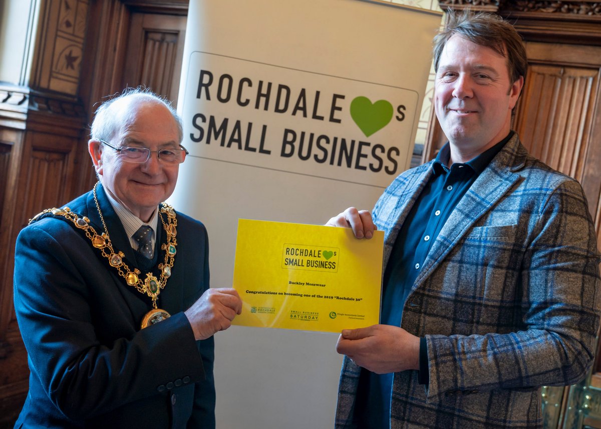 For retail menswear and suit hire, today's #Rochdale30 is <a href="/BuckleyMenswear/">BUCKLEYMenswear</a> situated on South Parade in Rochdale.