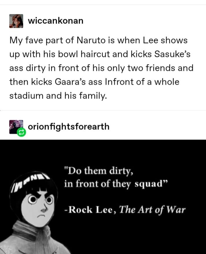 yoshi_sudarso's tweet image. They did Rock Lee dirty, he shoulda been hokage 🤷🏻‍♀️