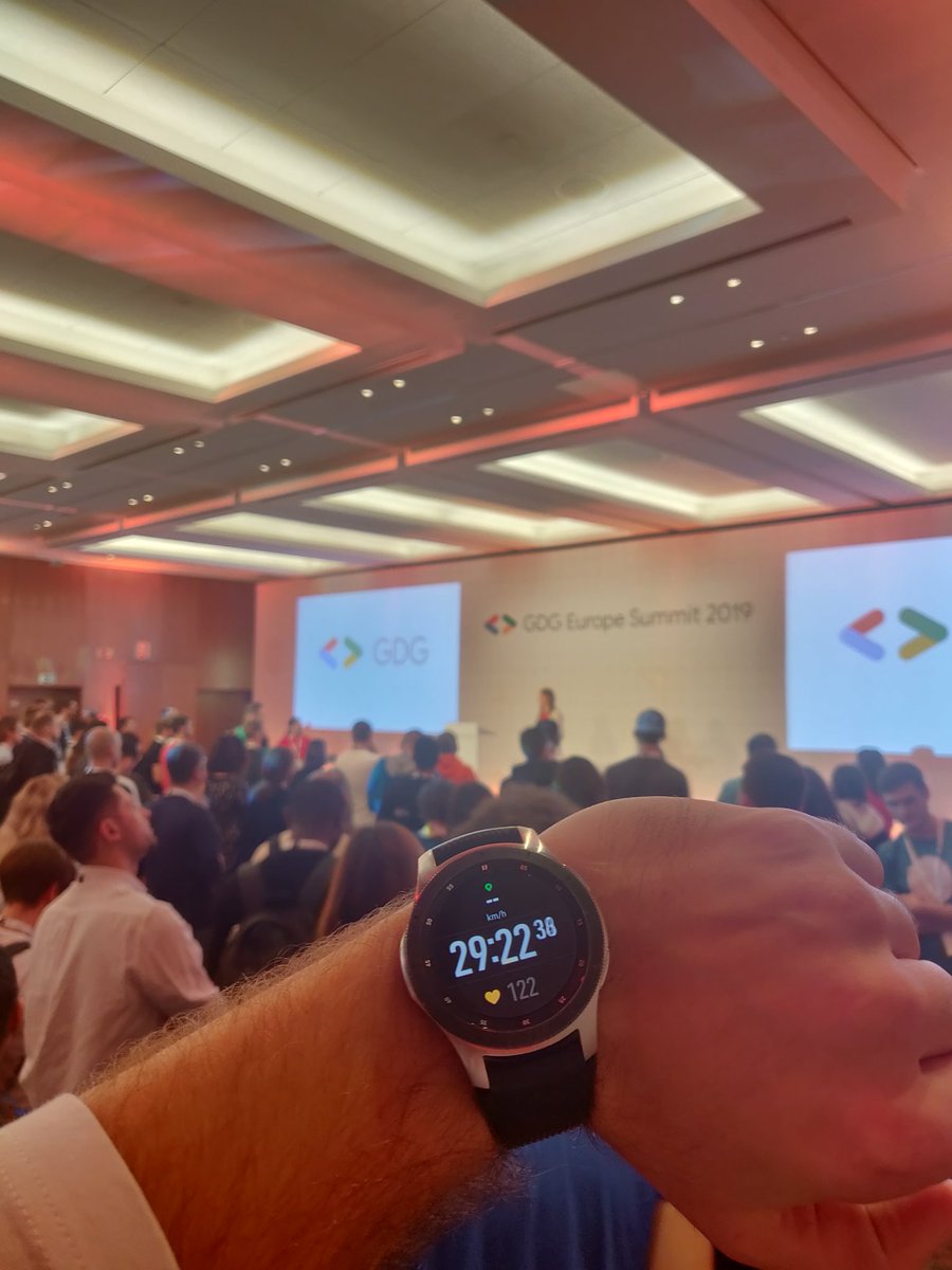 #GDGSummit this moment when your smart watch turns on a exercise mode because you are networking so much! 🤯🤐🤭