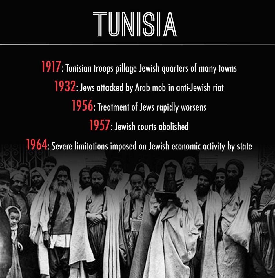Remembering the Jewish refugees from  #Tunisia and the suffering which Tunisia has never made amends for. Today on Memorial Day for the Jewish refugees from Arab countries, we remember.  #JewishRefugees