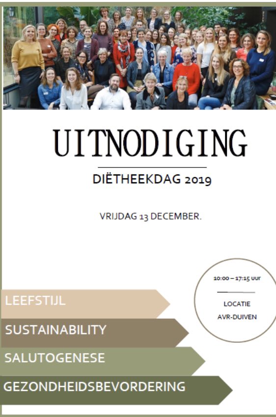 Wat een mooi programma voor de Dietheekdag! <a href="/Dietheek/">Diëtheek</a> #dietisten #trots #leukomelkaarweertezien