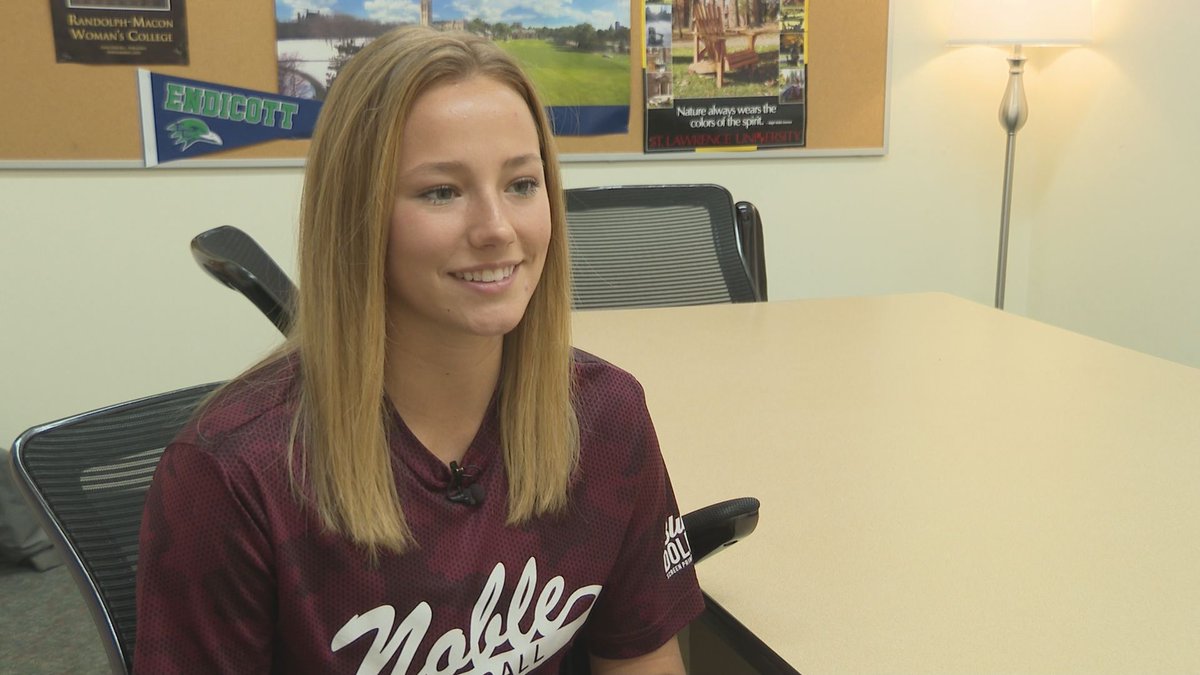 JessicaGagneTV's tweet photo. @SanfordSpartans @UNHWildcats This week's #VarsityClub inductee is about to live out her dream of playing @TerrierSoftball while studying biomedical engineering. But first, she's got one more softball season to crush with 
@NOBLEKnightsAD -- Meet Raegan Kelly: https://t.co/IC7KXYB8J1 #NEWSCENTERMaine https://t.co/OD0EfovbUS
