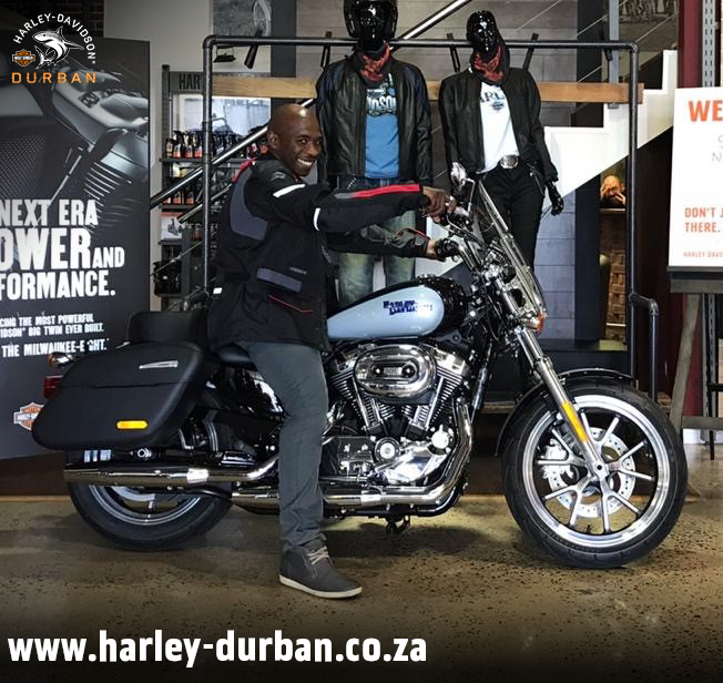 HD_Durban's tweet photo. We've just welcomed a brand new rider to the Harley-Davidson® Durban family: Sihle! Congratulations on the purchase of your very first bike, a gorgeous 1200 Super Low! May you have many happy and safe miles ahead. Thank you for your support. #Durban #biker #harleydavidson https://t.co/emWeRGctnH