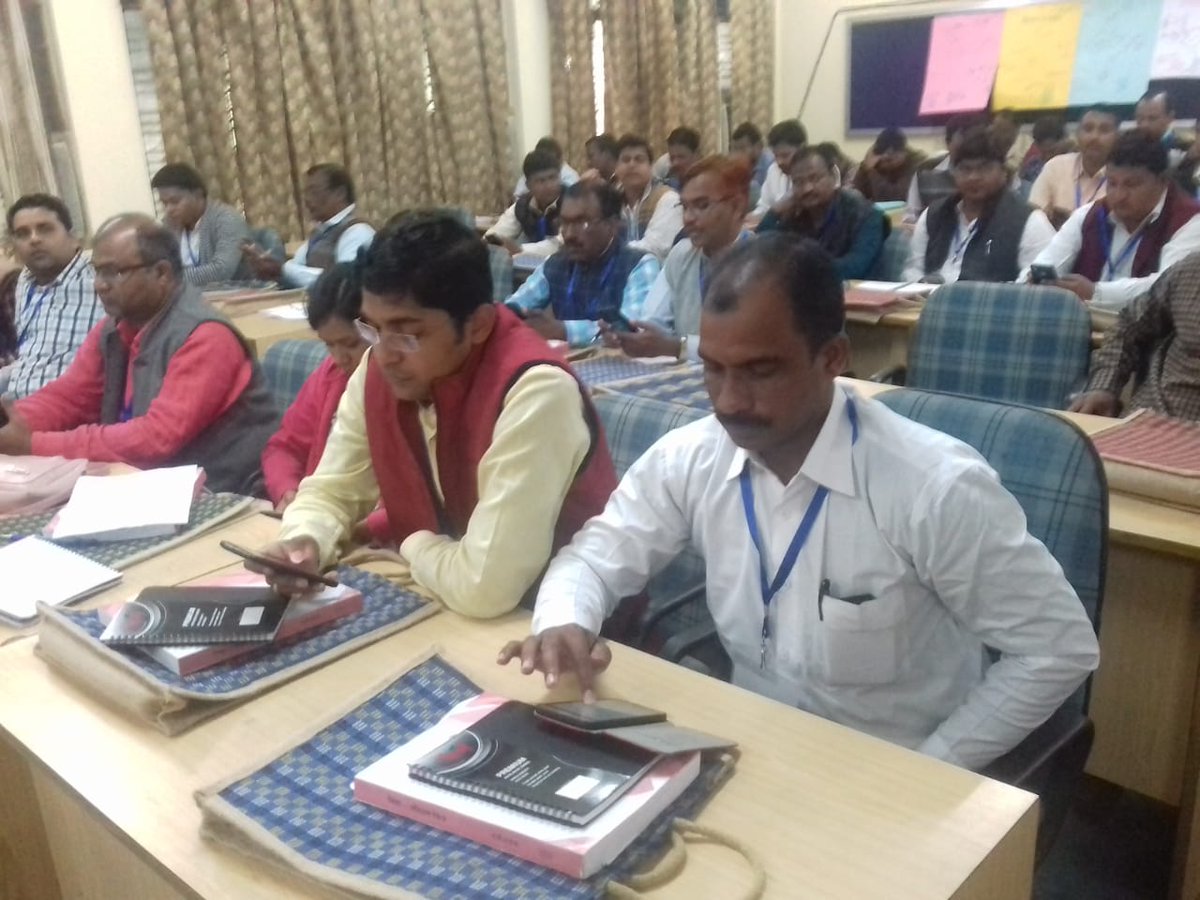 ncert's tweet photo. Glimpses of Valedictory session of #NISHTHA #Integrated Teachers Training for Uttar Pradesh state (Phase -2) organized at State Institute of Educational Management and Training (SIEMAT) Prayagraj, Allahabad, Uttar Pradesh from November 26 - 30, 2019. 
@HRDMinistry @DrRPNishank https://t.co/oxN5TEoQkc