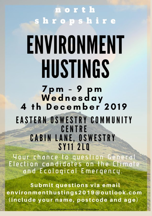 GlobalJustShrop's tweet photo. North #Shropshire #Environment Hustings
#Oswestry 4th December

General Election #Climate Hustings
#Shrewsbury 6th December

Ask your candidates how they will make #trade work for people &amp; planet.

5 reasons modern trade deals are terrible for the climate: https://t.co/PeJR6ZQ4tl https://t.co/xbdNu9iasK