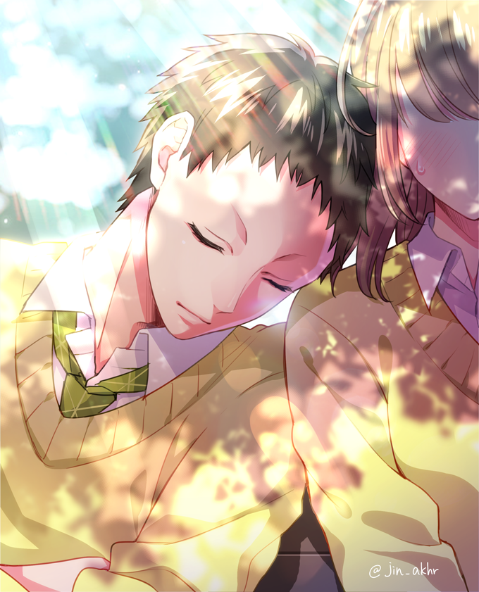 ジン در توییتر リクエストのやつ キメツ学園設定の矢琶羽さんです 夢主に身体を預けて眠る矢琶羽さん 実は起きてる Kmtプラス