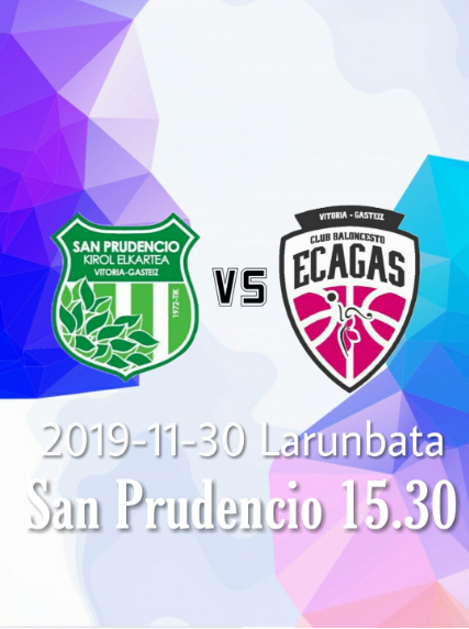 🏀 #GAMEDAY 🏀

Gaur berdeen <a href="/SanPruAD/">𝗦𝗮𝗻𝗣𝗿𝘂 𝗚𝗮𝗿𝗮</a>  aurka lehiatzea tokatzen zaigu kanpokoak bezala San Prudentzio eskolan 15.30tan.

💥 ZORTERIK HANDIENA GURE NESKENTZAT 💥

👅 #GoPinks #GoEcagas #GameDay 👅