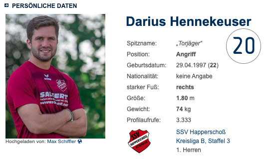 LeButscher's tweet photo. Darius Hennekeuser Fußballgott. Und die Profilaufrufe steigen und steigen und steigen. #LassDichÜberwachen #prismisadancer https://t.co/d8baCsqWbF