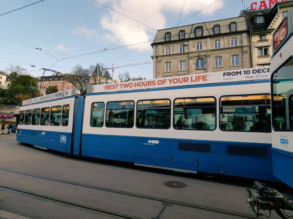 I love this tram 🚋!! ✨💕😊 @bookofmormonEU #Zurich #Theater11 #BOM