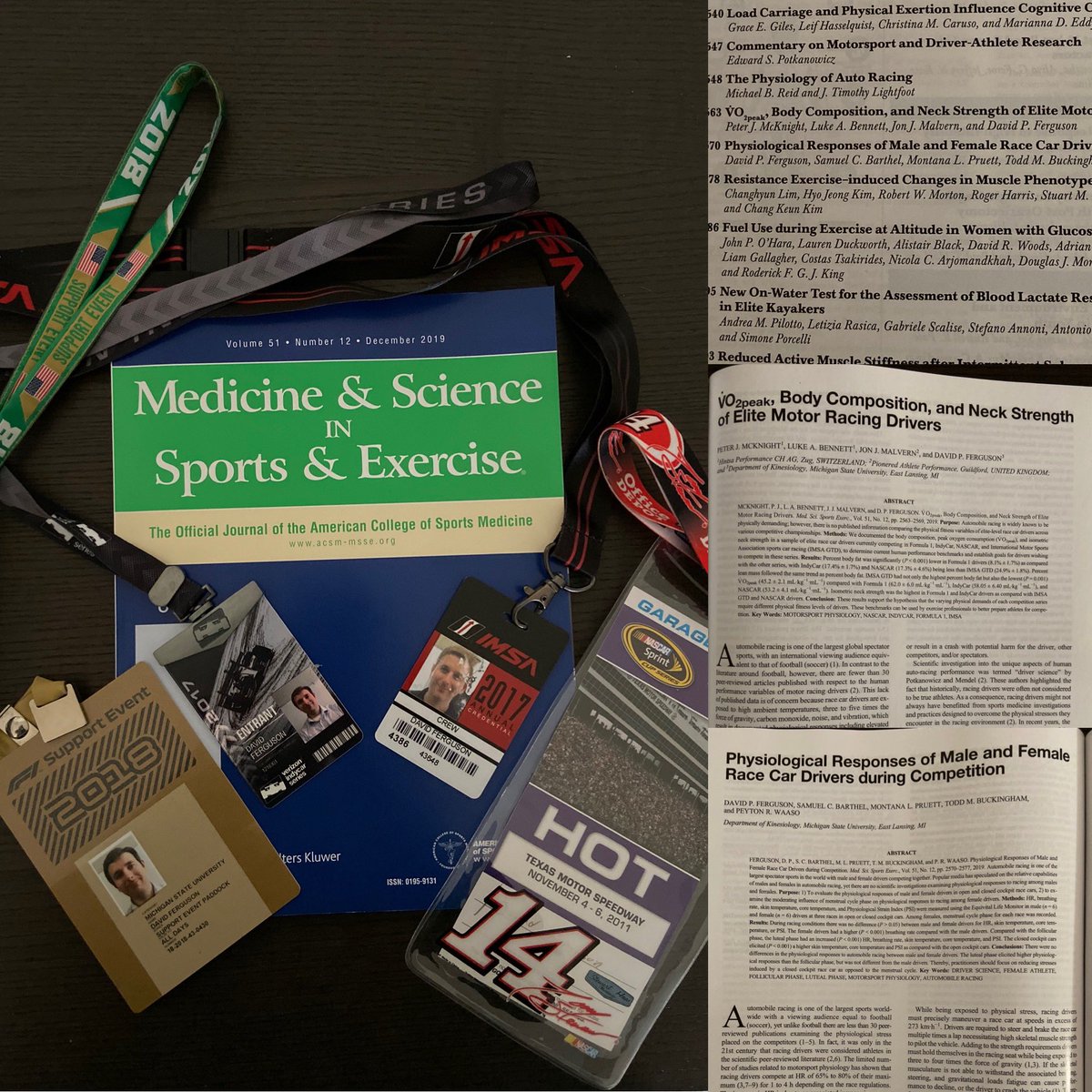 TheSportPhysio1's tweet image. Big moment in the field of #driverscience and @motosafety1 In the December issue of #MSSE @acsm1954 has published 4 papers showing #racecardriver are athletes and women do not fatigued more than men in the car.
