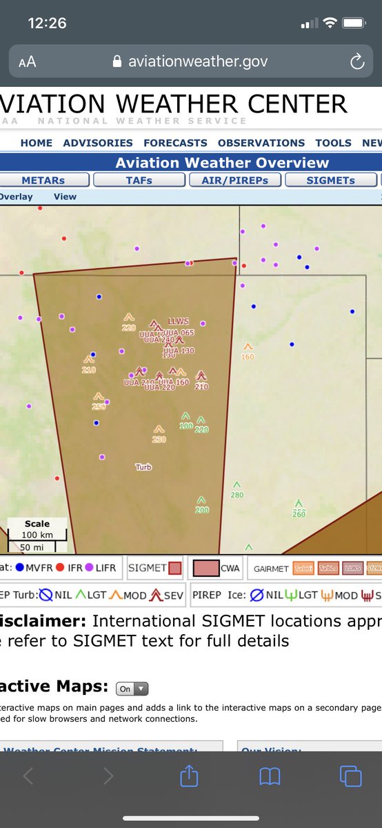 PSSwx's tweet photo. @NWSAWC Glad Iโm not flying into #denver today. at least 6 severe turb #pireps in last hour: DEN UUA /OV DEN265045/TM 1700/FL210/TP B757/TB SEV/RM FL210-230 BORDERLINE EXTREME/ LOSS OF 40 KTS-ZDV #avgeek @NYCAviation @nsj @jamesaydelott @StuOstro @WX_Overlord #cowx https://t.co/qIjoYGh76S