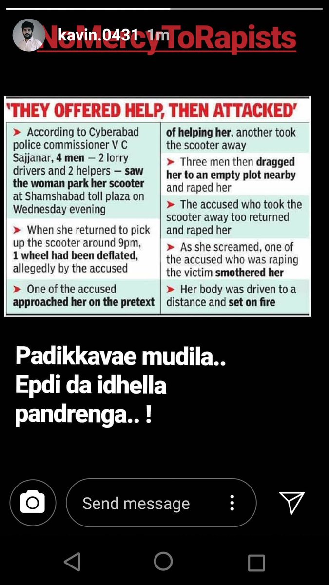 kavinism_page's tweet photo. #Kavin Anna new story about rapist
Intha manushana poi pombala porikinu sonningalee😏.Ippo yenga poi mooncha thooki vachikivinga😡
#Kavin anna ne vera level.He always stand for society problem 💪👌.Athan da yenga Annan❤️
#Kavinism
#Kavinfans
#KavinTimetoShine https://t.co/d45TDaXVPp