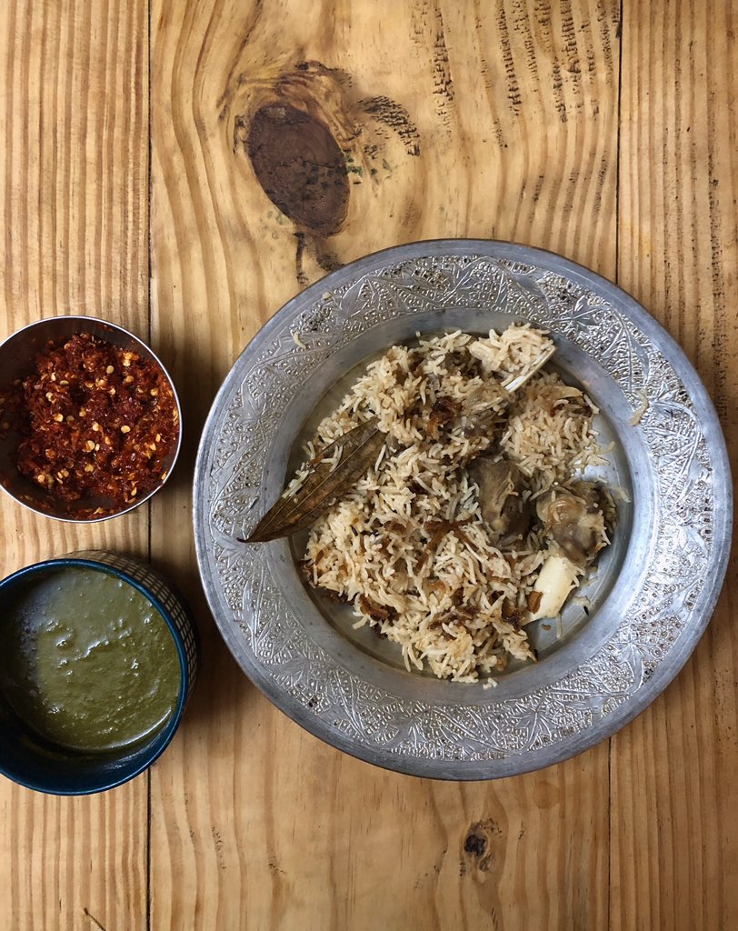 afzalistan's tweet photo. No other dinner in the world can beat this. Mutton Afghan Pulao with Laal &amp; Hari Chatni. This style of pulao has many versions. This one is from Kaimganj, District Farrukhabad. 

Courtesy - my wife @purtisohani https://t.co/F3DW4DGNX7