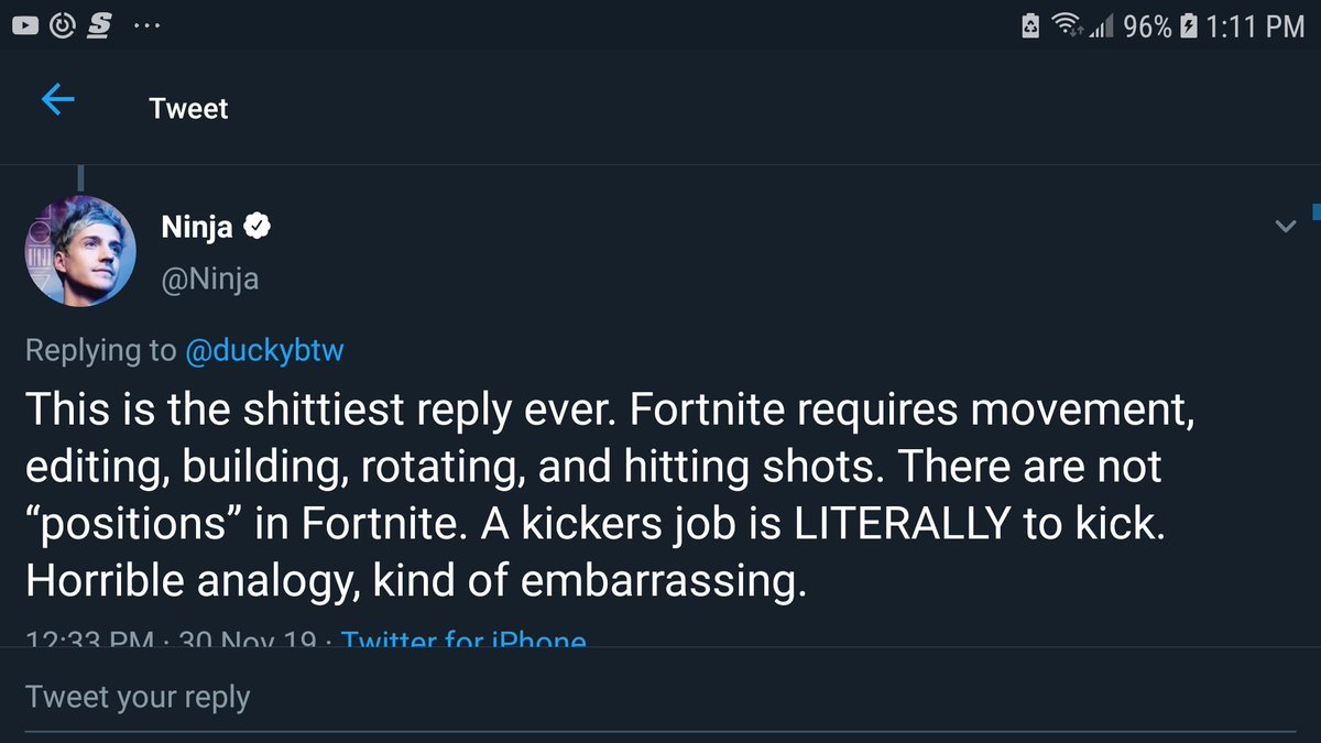 Ninja On Twitter No I Didn T Lol Ninja Fortnite Football Tweet Ninja Fortnite Football Tweet Ninja On Twitter No I Didn T Lol
