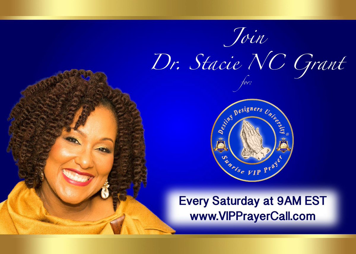 StacieNCGrant's tweet photo. Good Morning Sunshine!! You are invited to join our VIP Prayer Call at 9:00AMEST TODAY! Dial 832-225-5028 Access Code 21522. Love Dr. Stacie 
#Faithpreneurs
#DestinyDesigners
#ActionAction2019
#FPWK2K19 https://t.co/G1vkEEHj9w