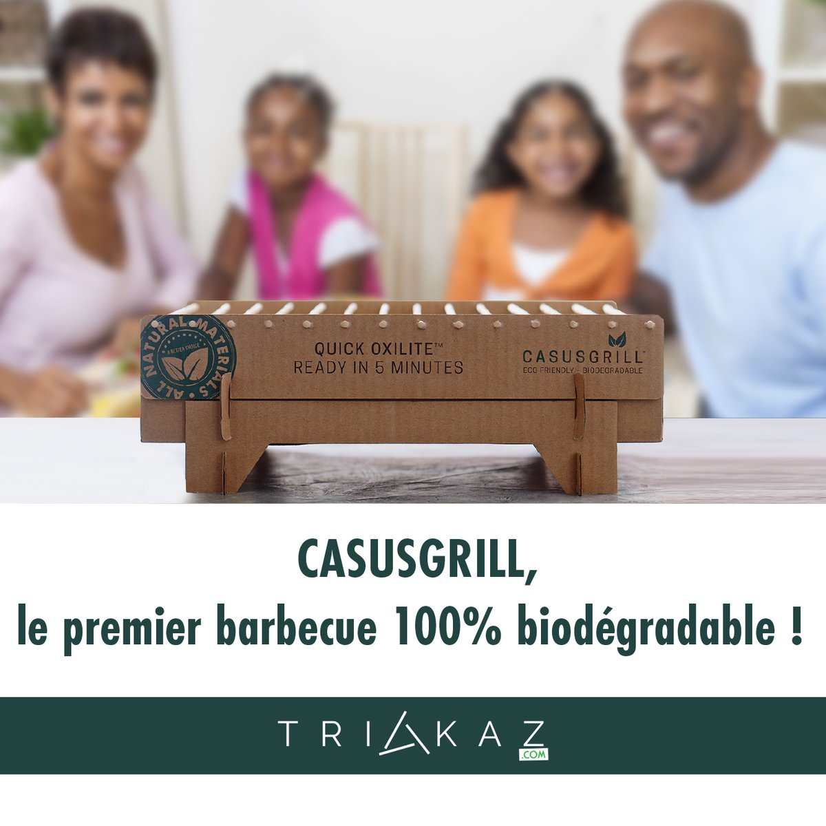 triakaz_fr's tweet photo. #Triakaz #CASUSGRILL, le premier barbecue 100% biodégradable !
Faite de bonnes grillades grâce au produit révolutionnaire du moment 100% biodégradable !.Commandez vite le vôtre sur le lien https://t.co/hMpWSb2e8f ou retrouvez-nous à la boutique du tri pour shopper le votre! #demo https://t.co/cmdiaiOESW