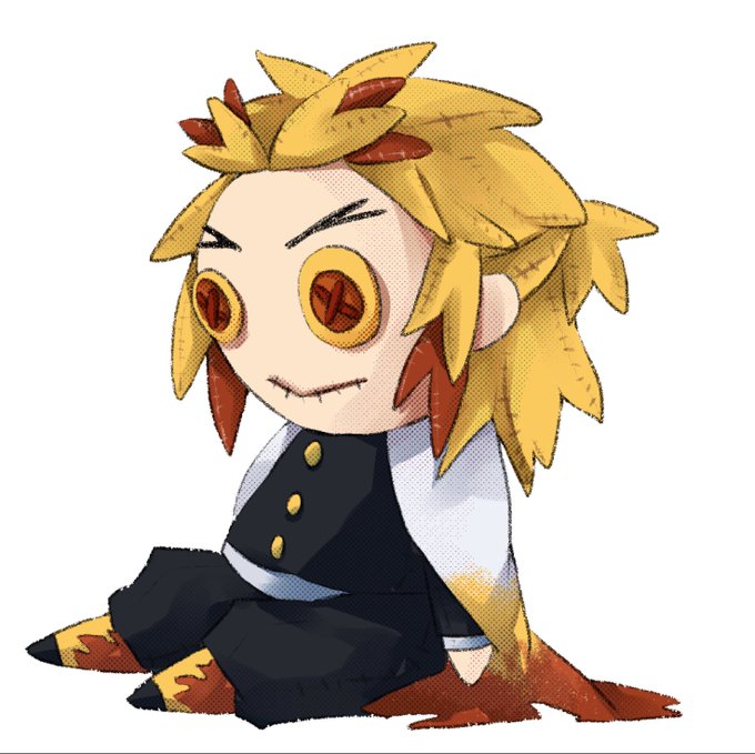 七ノヱさんがTwitterに投稿した煉獄杏寿郎(鬼滅の刃)のイラスト。