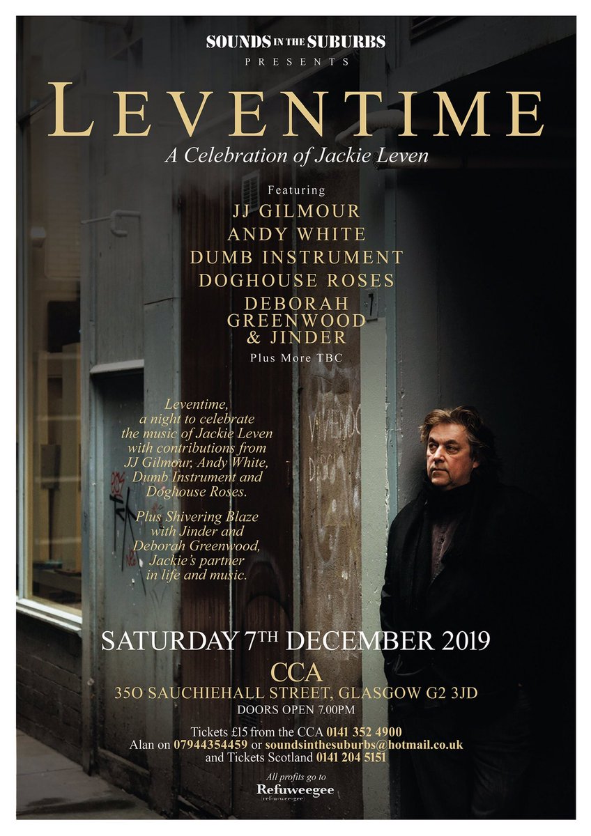 suburbs1's tweet photo. A week tonight @CCA_Glasgow a night to celebrate the music of @jackieleven it’s gonna be a belter. Don’t miss out on this unique show with some great acts @DoghouseRoses @gilmourjj @dumb_instrument @JinderSongs @andywhite_music @ticketsscotland @IAndersonShow @scottishmusic https://t.co/4klxDXFUUp