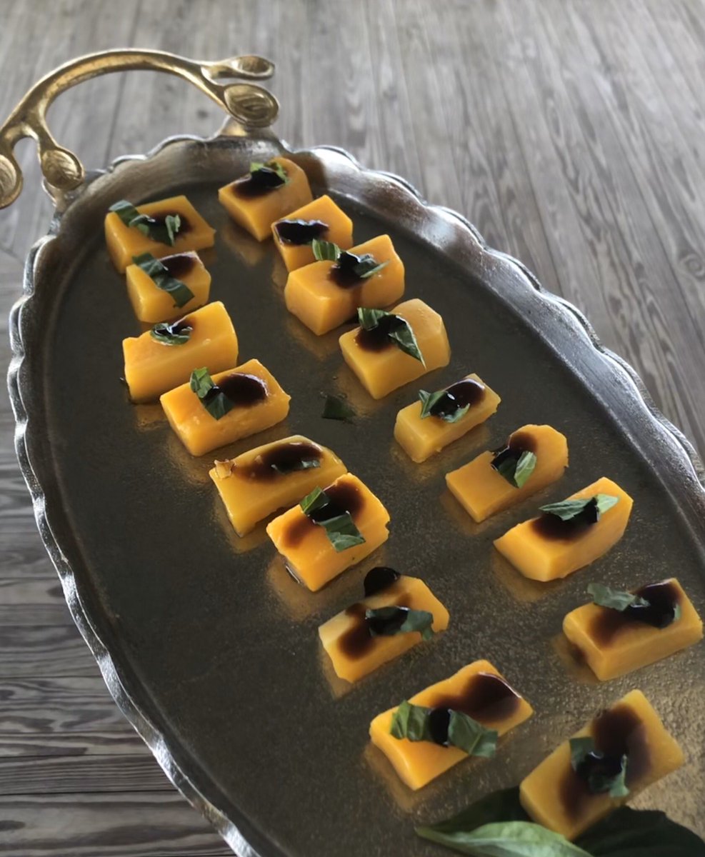 Poached butternut squash #smallbites #catering #austincatering #atxeats #weddings #texaswedding #weddingplanner