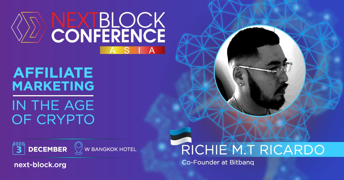 🥳We are happy to announce our speaker Richie m.T Ricardo a.k.a. Bitcoin Whale!🐋
He is the manager of crypto hedge funds and one of the founders of #BitBanq. 
🚀Come and listen to his speech at NEXT BLOCK ASIA 2.0! Tickets➡️: NEXT-BLOCK.ORG