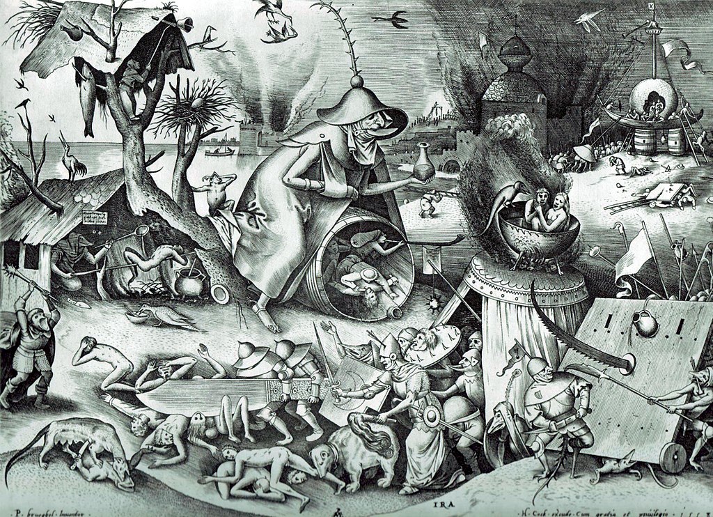 "The Seven Deadly Sins or the Seven Vices – Anger, 1558"
