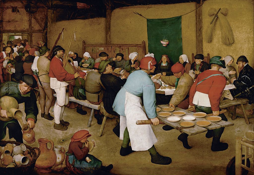 "The Peasant Wedding, 1566–69, oil on panel"