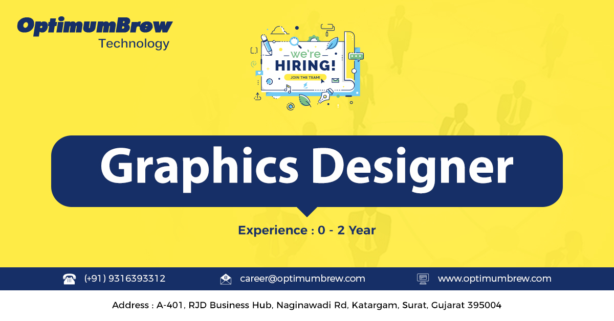 OptimumbrewLab's tweet image. 🙋Great Job opportunity for Creative Graphics Designer.
Please give reference to your friends or relative, if anyone looking for same.
Send Resume/CV at career@optimumbrew.com
#OptimumBrewTechnology
#DesignerJob#GraphicsDesigner#UI#UX