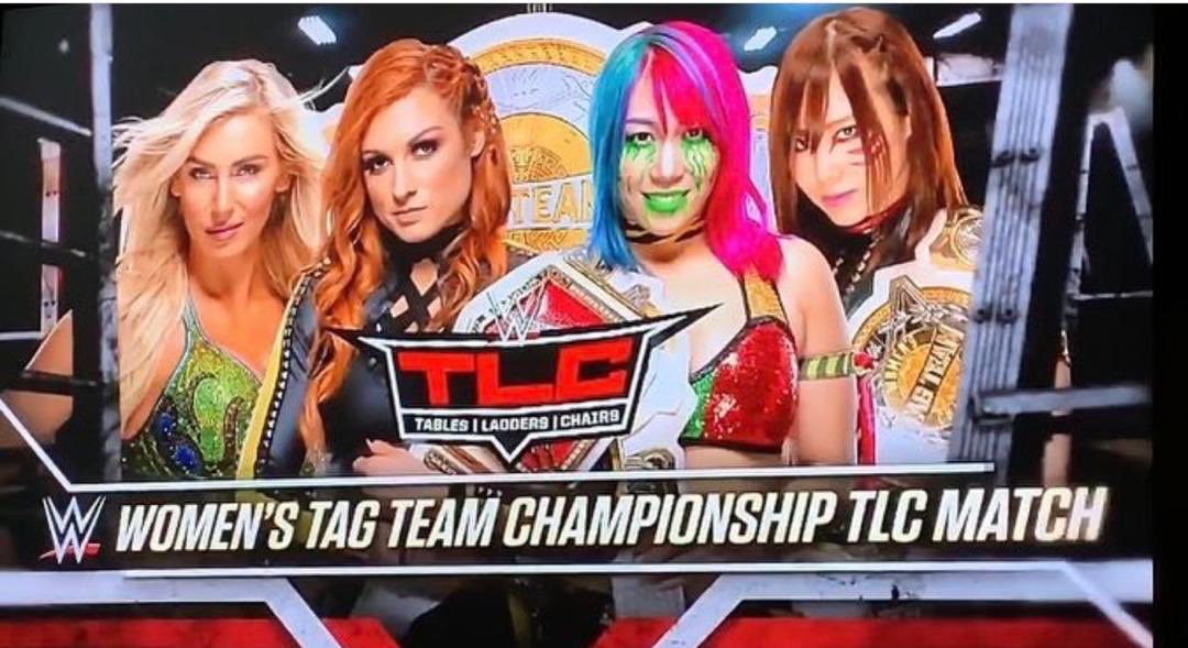 Seems like this #wwetlc spoiler got leaked. #KabukiWarriors @WWEAsuka @KairiSaneWWE vto defend their Women’s Tag titles vs @BeckyLynchWWE and @MsCharlotteWWE . Well, that was predictable. #wwe #wweasuka #asuka #greenmist #pirateprincess #empressoftomorrow