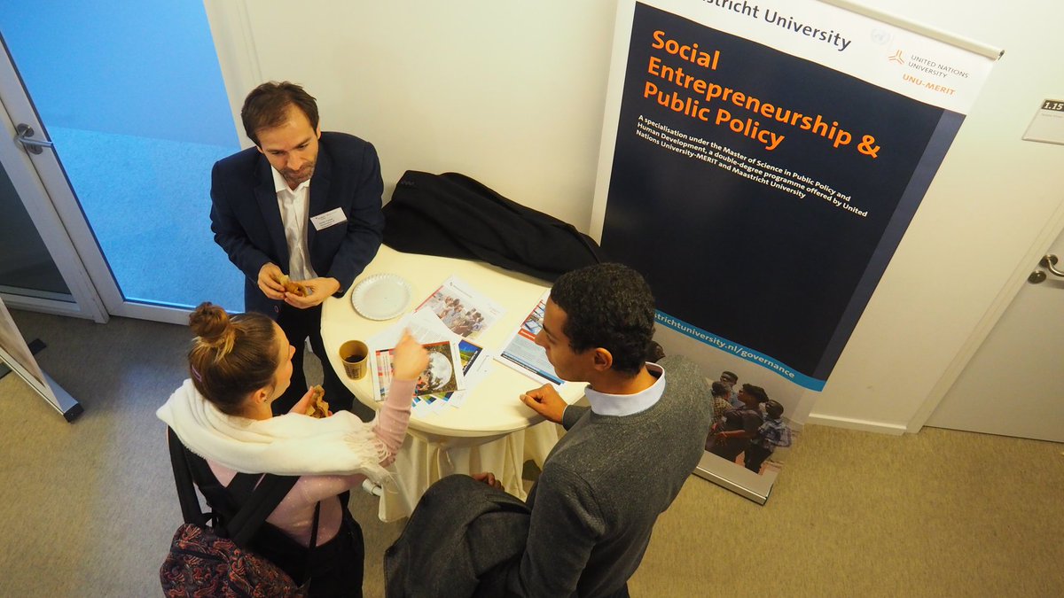 UNUMERIT's tweet photo. We are delighted to see so many enthusiastic students at our Master's Open Day today! #UMMOD19 @MaastrichtU @UNUniversity @UNUMERIT @umsbe #PublicPolicy #doubledegree https://t.co/ub1KPOKIgJ