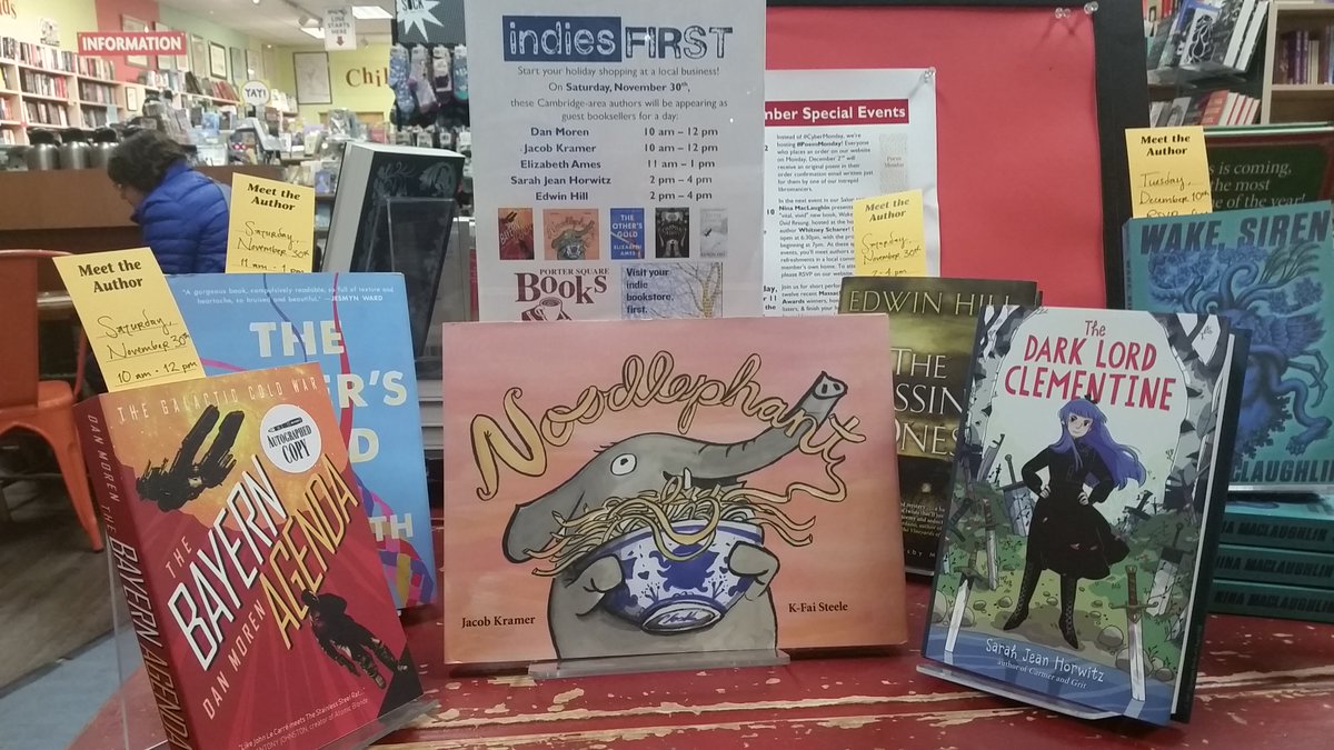 Join us today as @dmoren @jknotjk @elizabusiness @sunshineJHwitz & @EdwinHillauthor are booksellers for the day, reminding you to shop #IndiesFirst