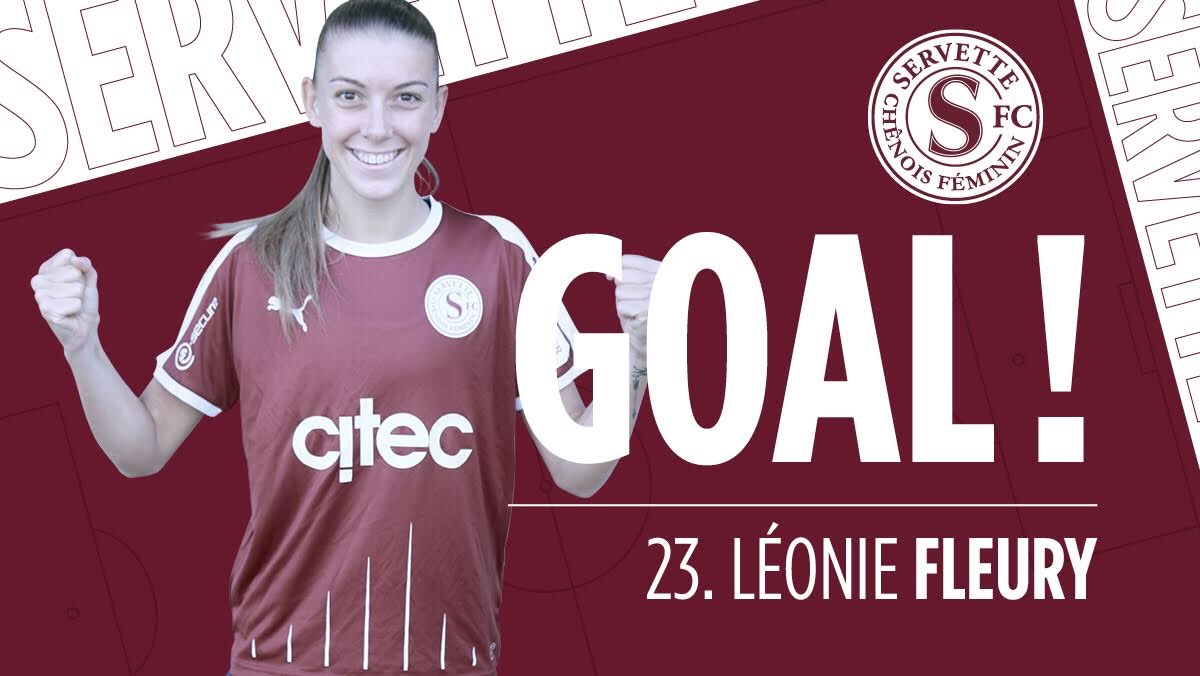 ServetteFCCF's tweet photo. 13’ BUUUUUUUT POUR SERVETTE ! Léonie Fleury place son ballon au ras du poteau et trompe la gardienne. #SCBSFCCF 0-1 https://t.co/auW5AAfBat