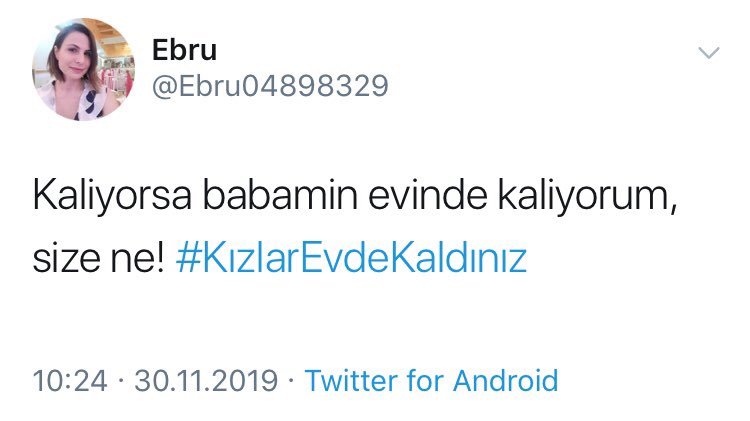 Şu saçma taga yapılacak en müthiş yorumu yapmışsınız Ebru hanım tebrikler👏🏻
 #KızlarEvdeKaldınız