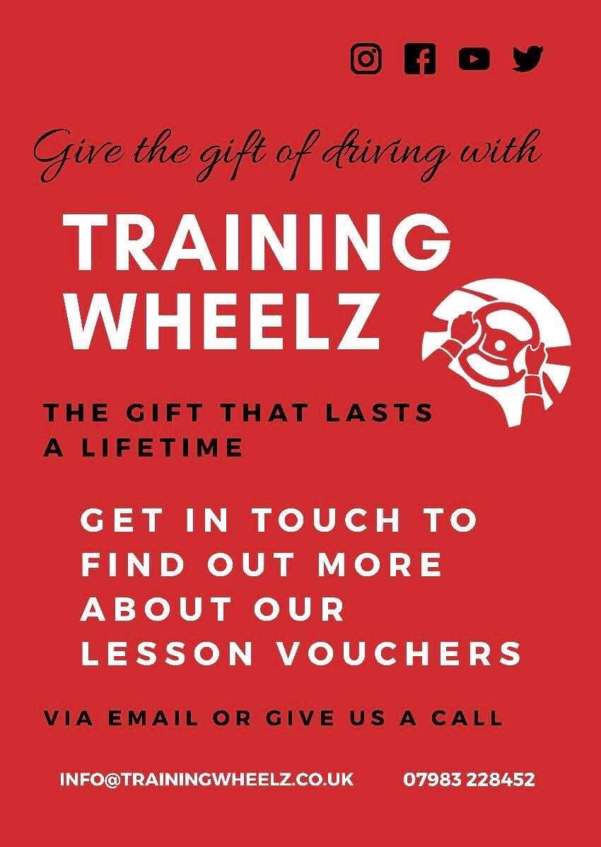 ExeDriving's tweet image. If you know someone who is looking to learn to drive then our gift vouchers make a great Christmas present! Available from 2 hours upwards. Give the gift of learning a valuable life skill. Contact us by email info@trainingwheelz.co.uk