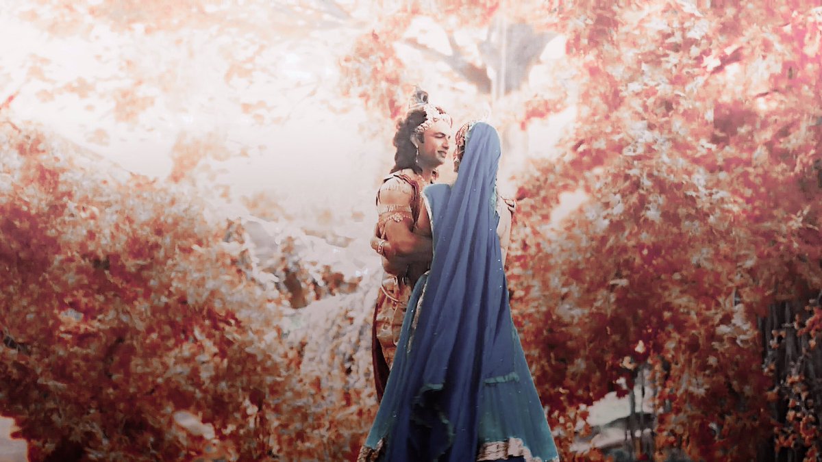 “Yeh hai Radha Krishn. Yeh dono alag nahi hai, doh deh parantu aatma ek.”Narada Muni who keeps on chanting NARAYANA chants the name of Radha because he knows that he can never approach Sri Hari without the mercy of Sri Radhe.  #RadhaKrishn